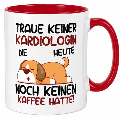 Traue keiner Kardiologin | Kardiologie lustig Humor Geschenkidee Geschenk Tasse