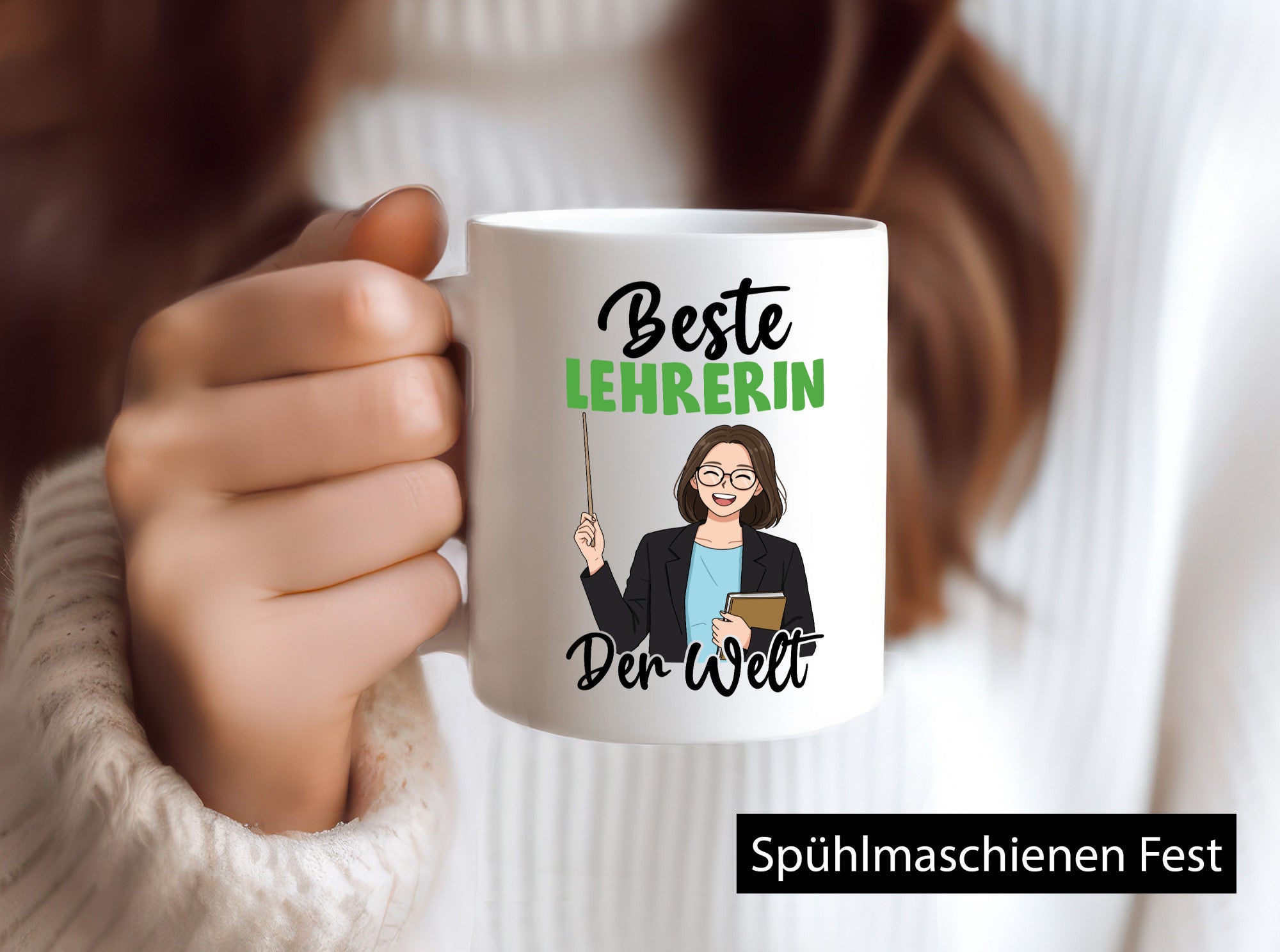 Beste Lehrerin | Schule Beruf Schüler v2 Geschenkidee Arbeit Kollegen Büro