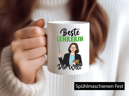 Beste Lehrerin | Schule Beruf Schüler v2 Geschenkidee Arbeit Kollegen Büro