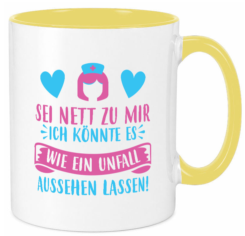 Sei nett, könnte wie ein Unfall aussehen | Kopf lustiger Spruch Geschenk Humor