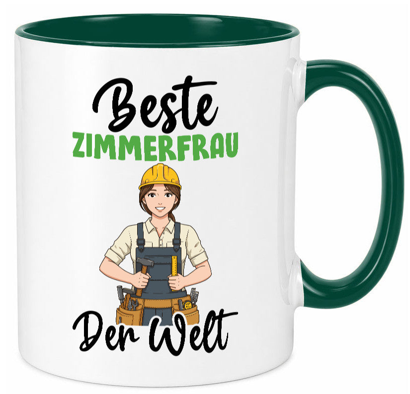 Beste Zimmerfrau| Holzbau | Handwerkerin v2 Geschenk Humor Geschenkidee