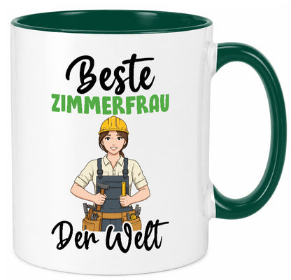 Beste Zimmerfrau| Holzbau | Handwerkerin v2 Geschenk Humor Geschenkidee