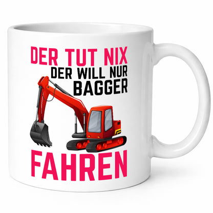 Der tut nix | Bagger fahren Bauarbeiter Baustelle Humor Arbeit Kollegen Büro