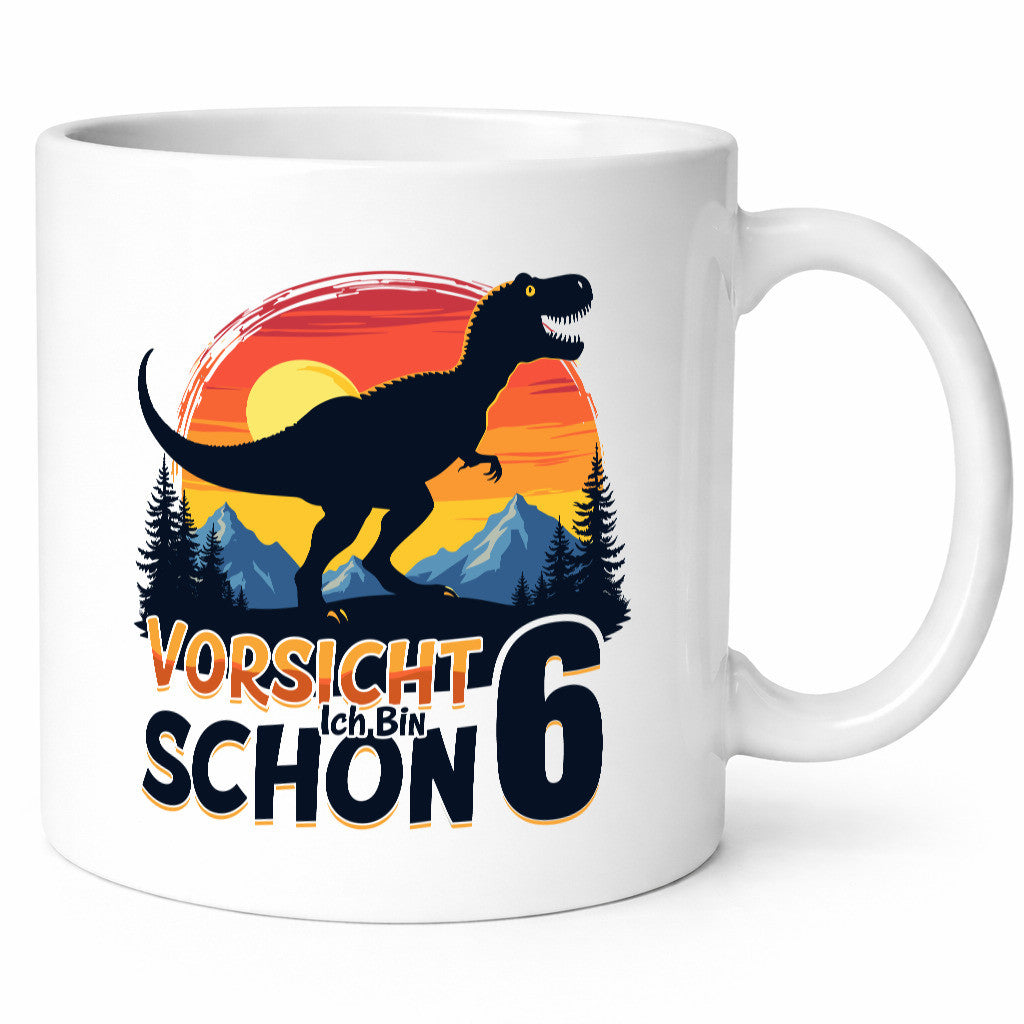 6. Geburtstag | 6 Jahre Dinosaurier Geschenkidee Humor Tasse