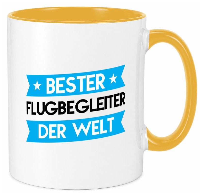 Bester Flugbegleiter | Steward Flughafen Humor Geschenkidee Tasse