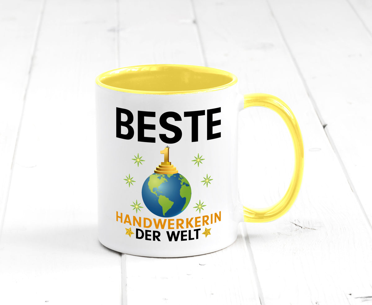 Welt Beste Handwerkerin | Handwerkerinnen lustiger Spruch Geschenk Humor Tasse