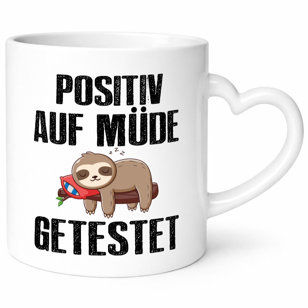 Auf müde getestet | Spruchtasse Faultier Morgenmuffel Geschenk Tierliebhaber