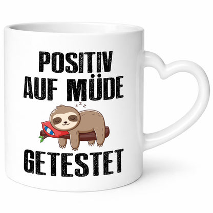 Auf müde getestet | Spruchtasse Faultier Morgenmuffel Geschenk Tierliebhaber