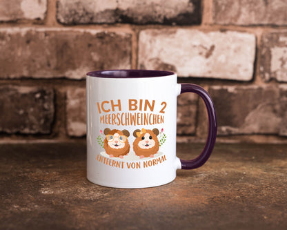 Zwei Meerschweinchen | Tierfreund Tasse Tier Liebe lustig Tierliebhaber Humor