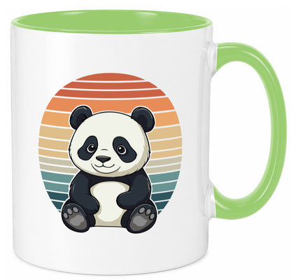 Panda Bär | Retro Vintage sunset v2 lustiger Spruch Geschenk Humor Geschenkidee Tasse