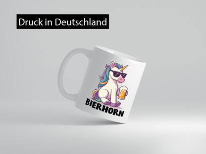Bierhorn | Einhorn Bierliebhaber Geschenkidee Humor Tasse