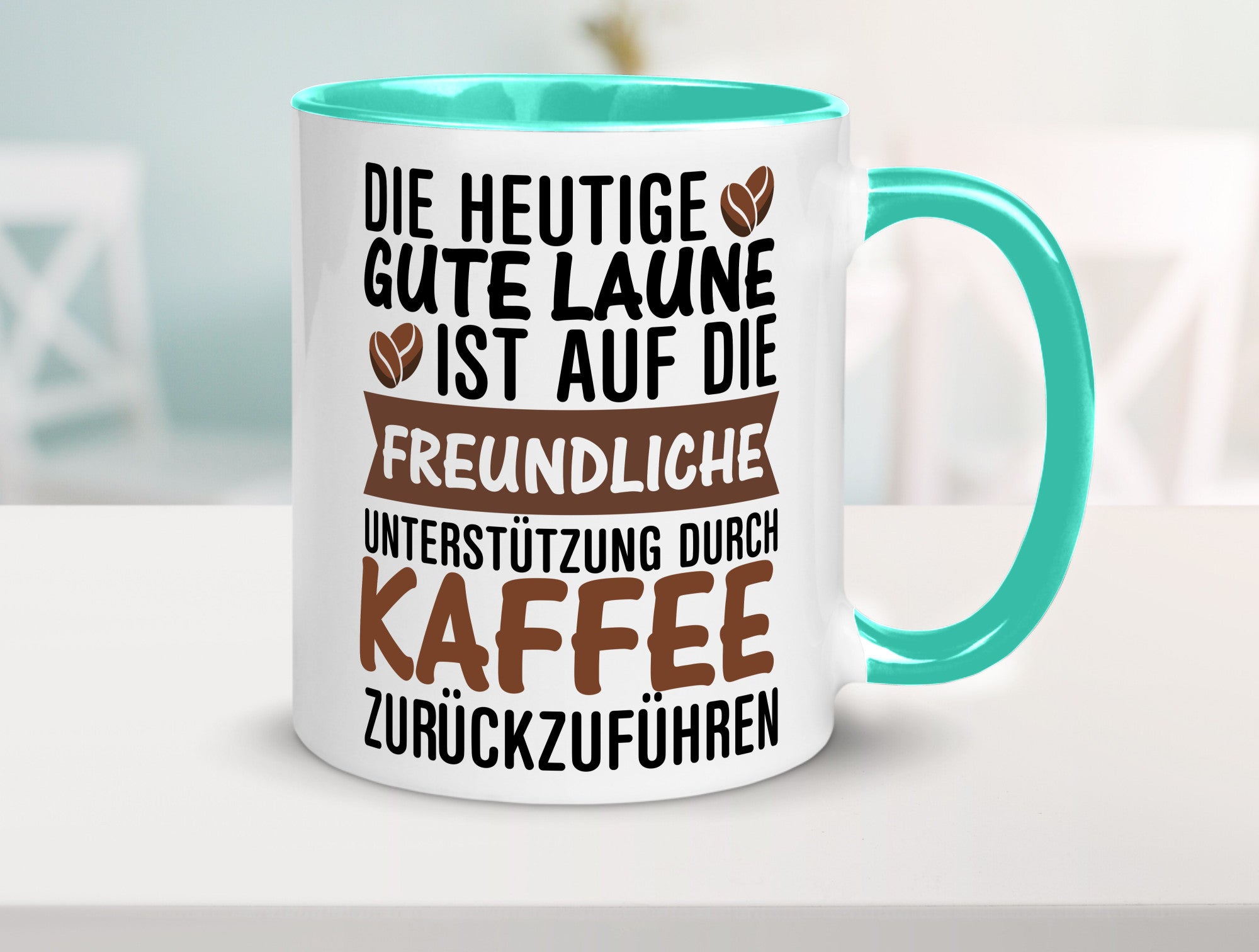 Unterstützung durch Kaffee | Kaffeliebhaber gute Laune Geschenk Humor