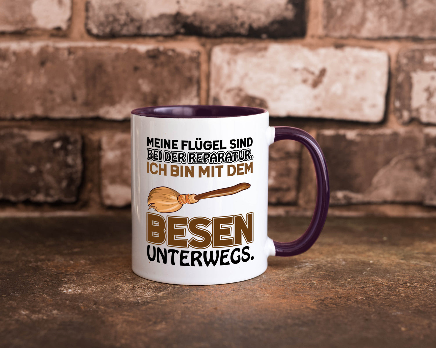 Flügel Reperatur lustig Humor Geschenkidee Geschenk Tasse