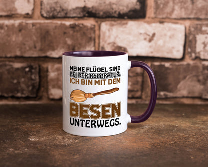 Flügel Reperatur lustig Humor Geschenkidee Geschenk Tasse