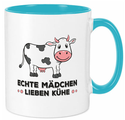 Echte mädchen lieben Kühe | Farm Farmer Bauer lustiger Spruch Geschenk Humor