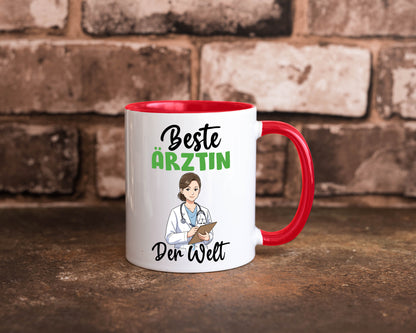 Beste Ärztin | Medizin Doktorin Fachärztin v2 Humor Geschenkidee Tasse