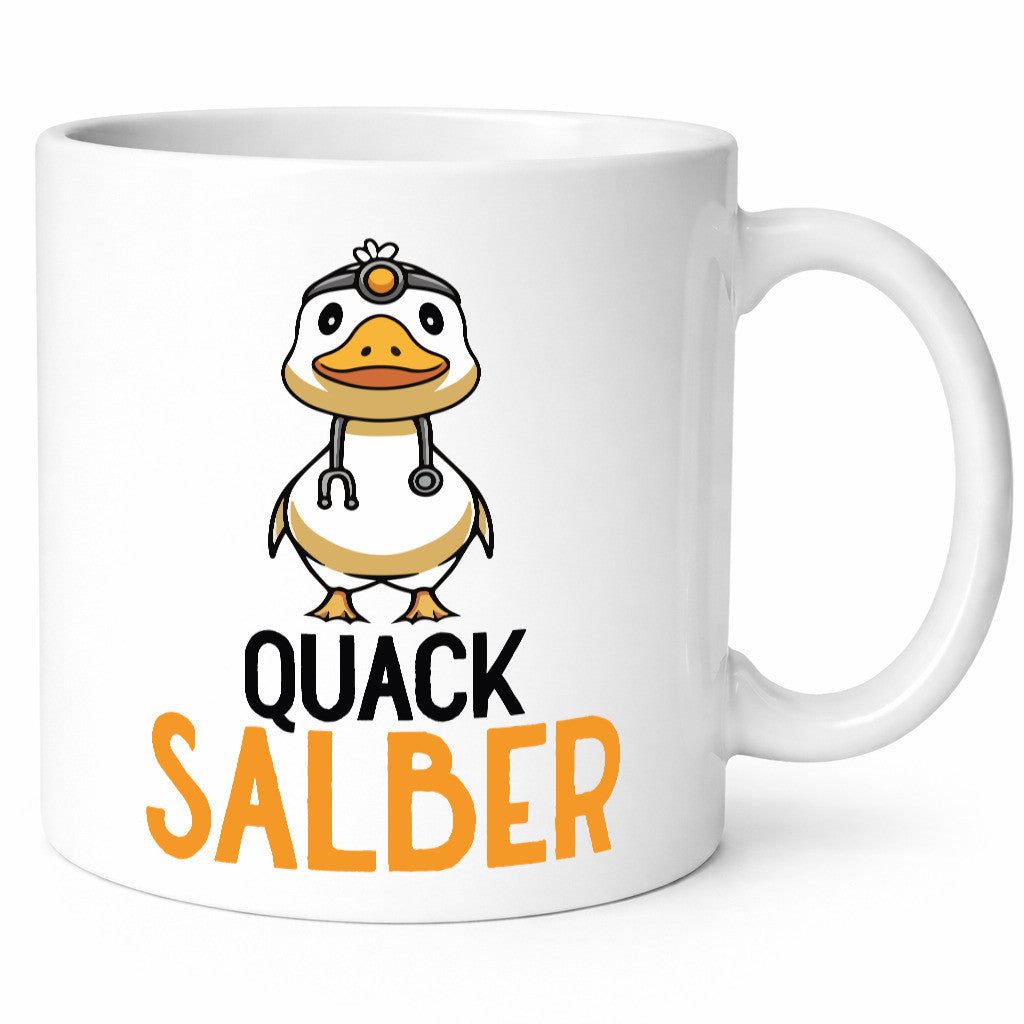 Quacksalber | witzige Ente Comic Arzt Ärztin v2 Geschenkidee Humor Tasse