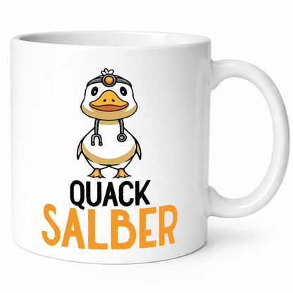Quacksalber | witzige Ente Comic Arzt Ärztin v2 Geschenkidee Humor Tasse