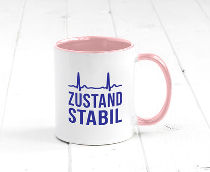 Zustand stabil | Herzschlag v2 Geschenk Humor Geschenkidee lustiger Spruch Tasse