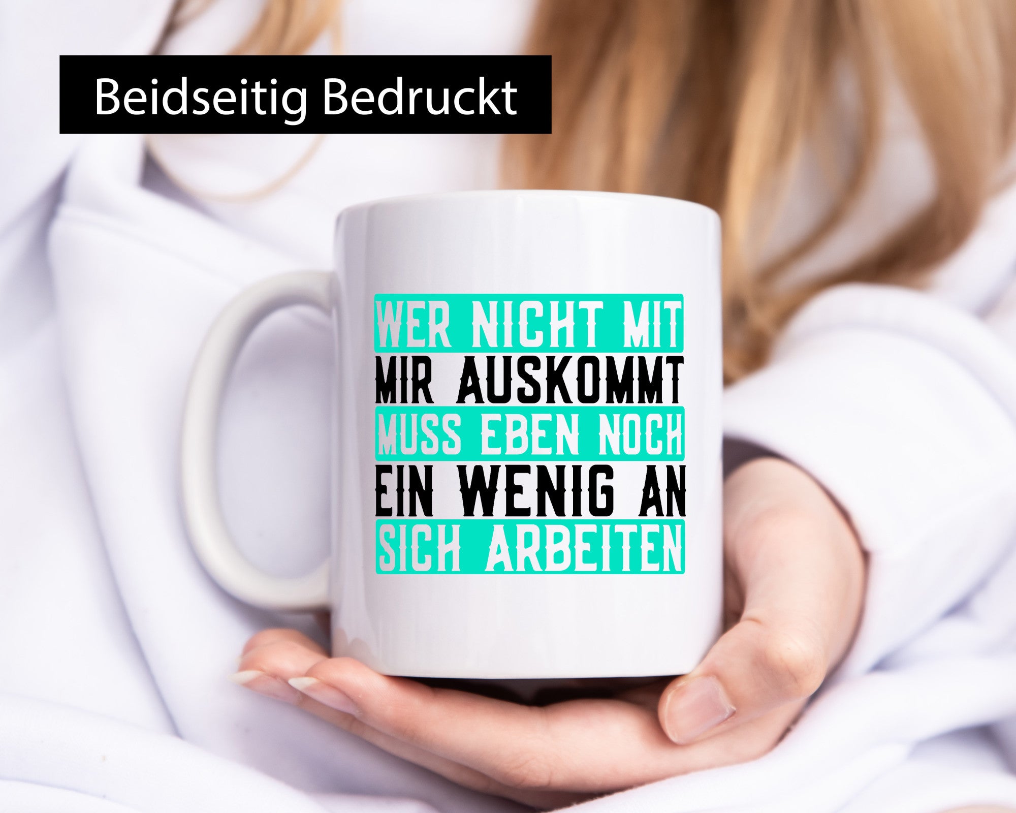 Wer nicht mit mir auskommt | Selbstbewusst witziger Spruch v2 lustig Humor