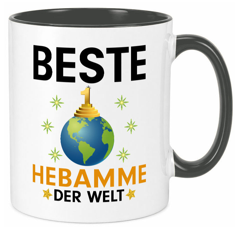 Welt Beste Hebamme | Geburtshilfe Geschenk Humor Geschenkidee lustiger Spruch Tasse