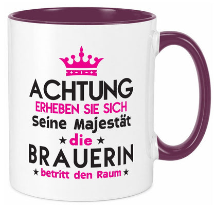 Seine Majestät Brauerin | Bier Brauerei lustig Humor Geschenkidee Geschenk Tasse