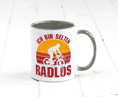 Ich bin Selten Radlos | Radfahrer Mountainbike Humor Geschenkidee Tasse