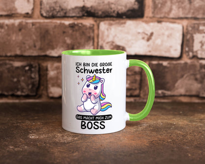 Große schwester macht mich zum Boss | Einhorn Geschwister lustiger Spruch