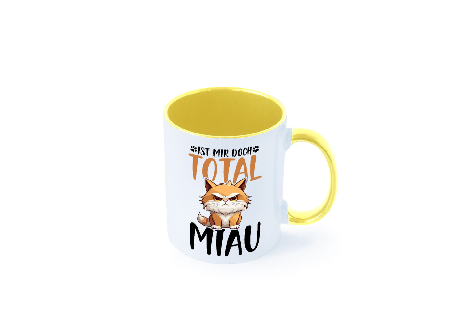 Ist mir doch total Miau | Katze Katzenliebhaber Geschenk Tierliebhaber Humor