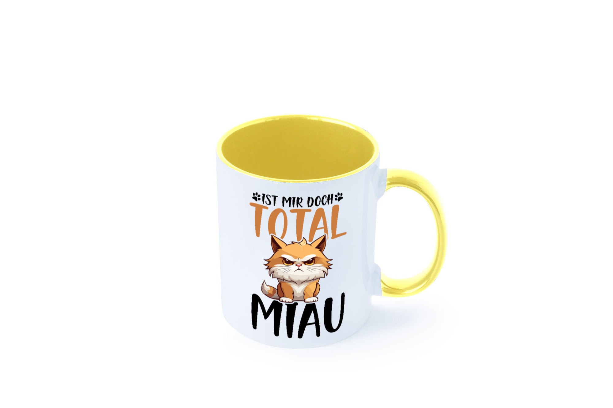 Ist mir doch total Miau | Katze Katzenliebhaber Geschenk Tierliebhaber Humor