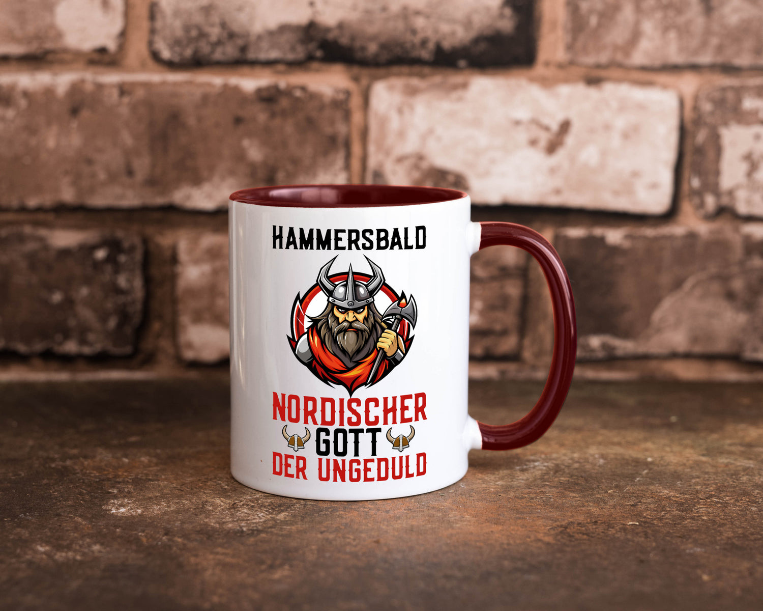 Hammersbald Nordischer Gott der ungeduld Humor Geschenkidee Tasse