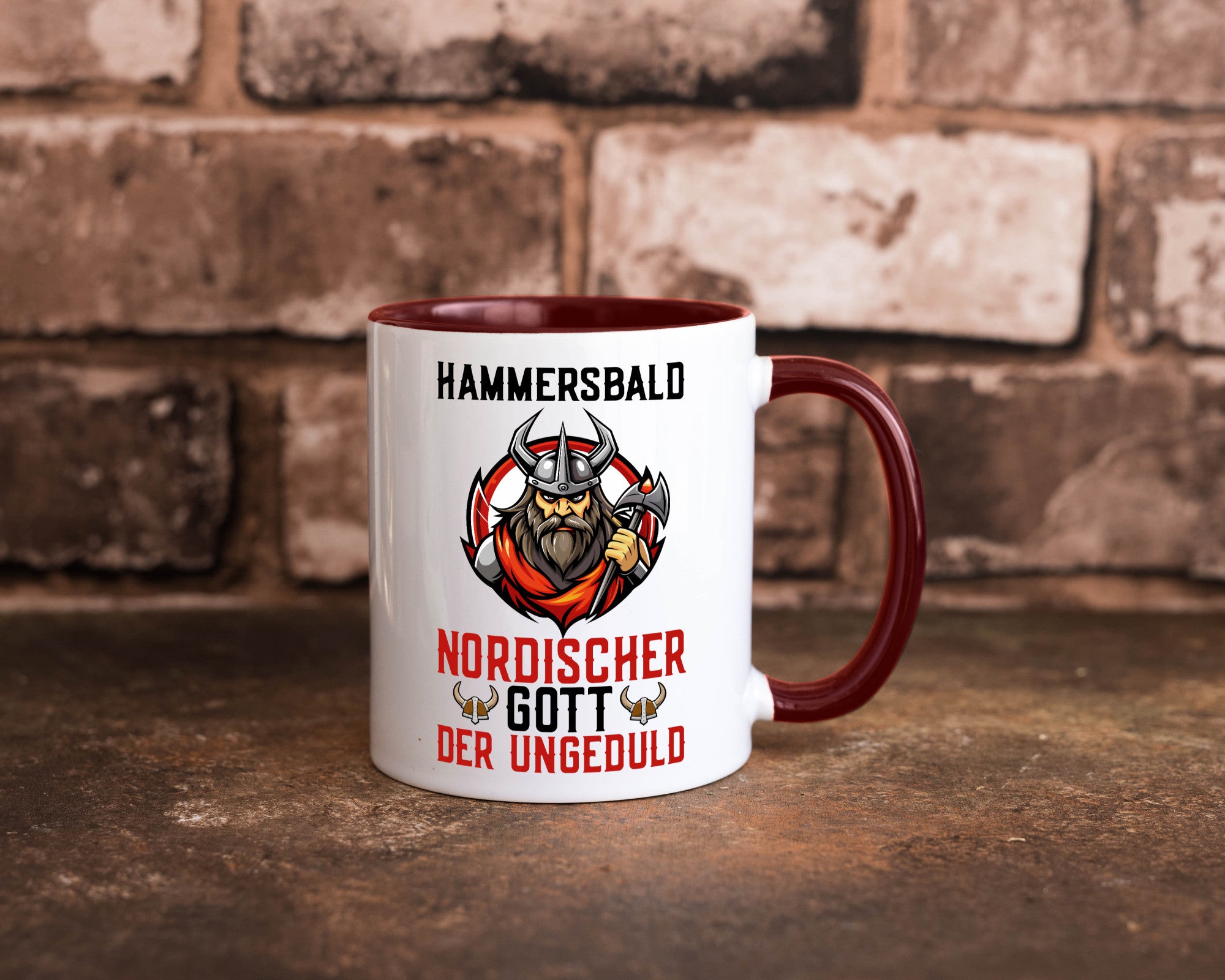 Hammersbald Nordischer Gott der ungeduld Humor Geschenkidee Tasse