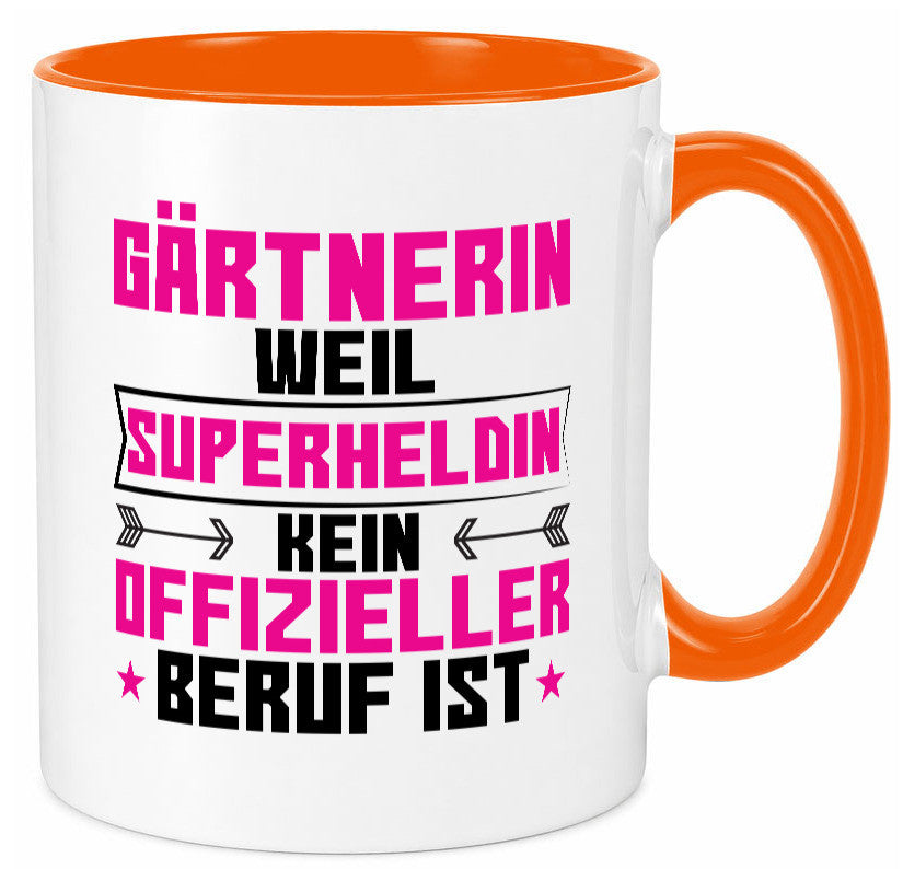 Superheldin Gärtnerin | Gartenbau Geschenk Humor Geschenkidee lustiger Spruch Tasse