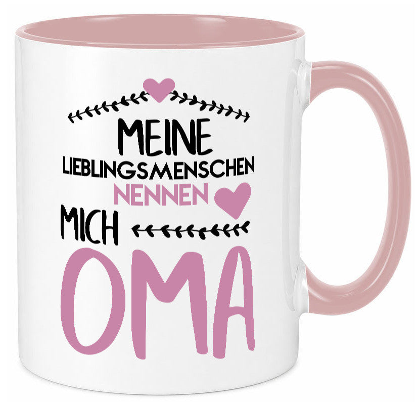 Oma Tasse | Lieblingsmenschen Großmutter Herzen lustiger Spruch Geschenk