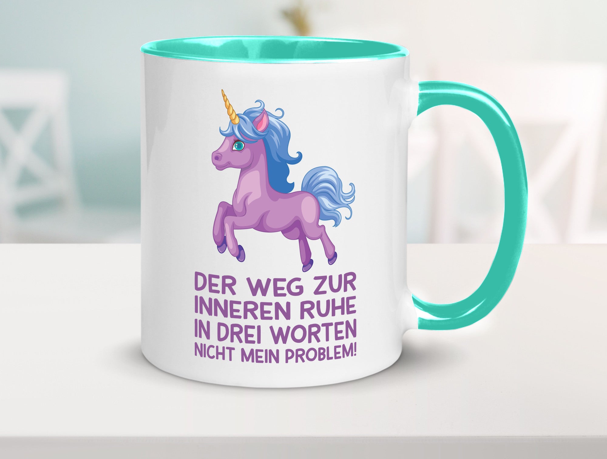 Innere Ruhe, drei Worte, nicht mein Problem | Einhorn Geschenk Humor