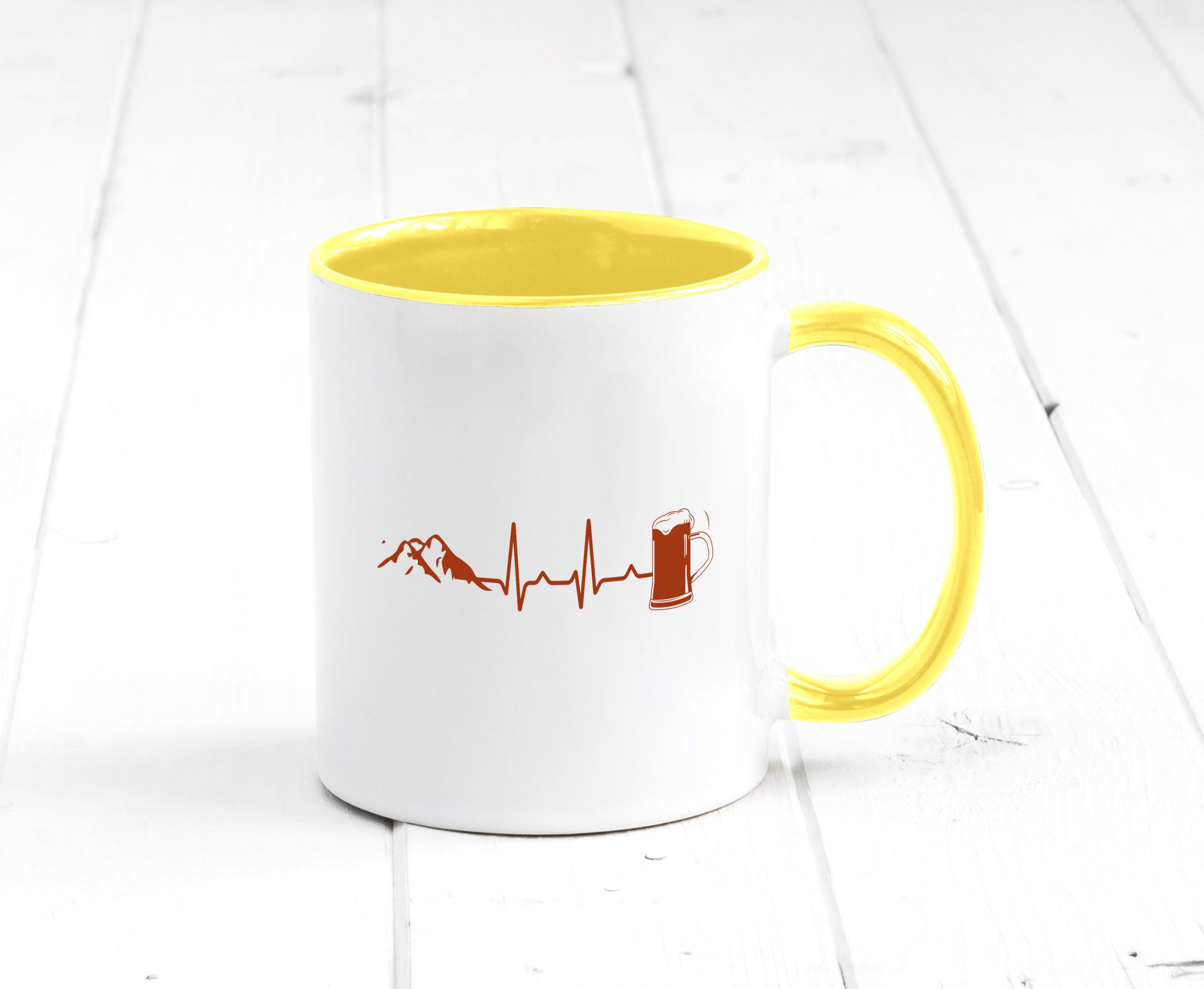 Berge und Bier | Wandern Wanderer Biertrinken Geschenkidee Humor Tasse