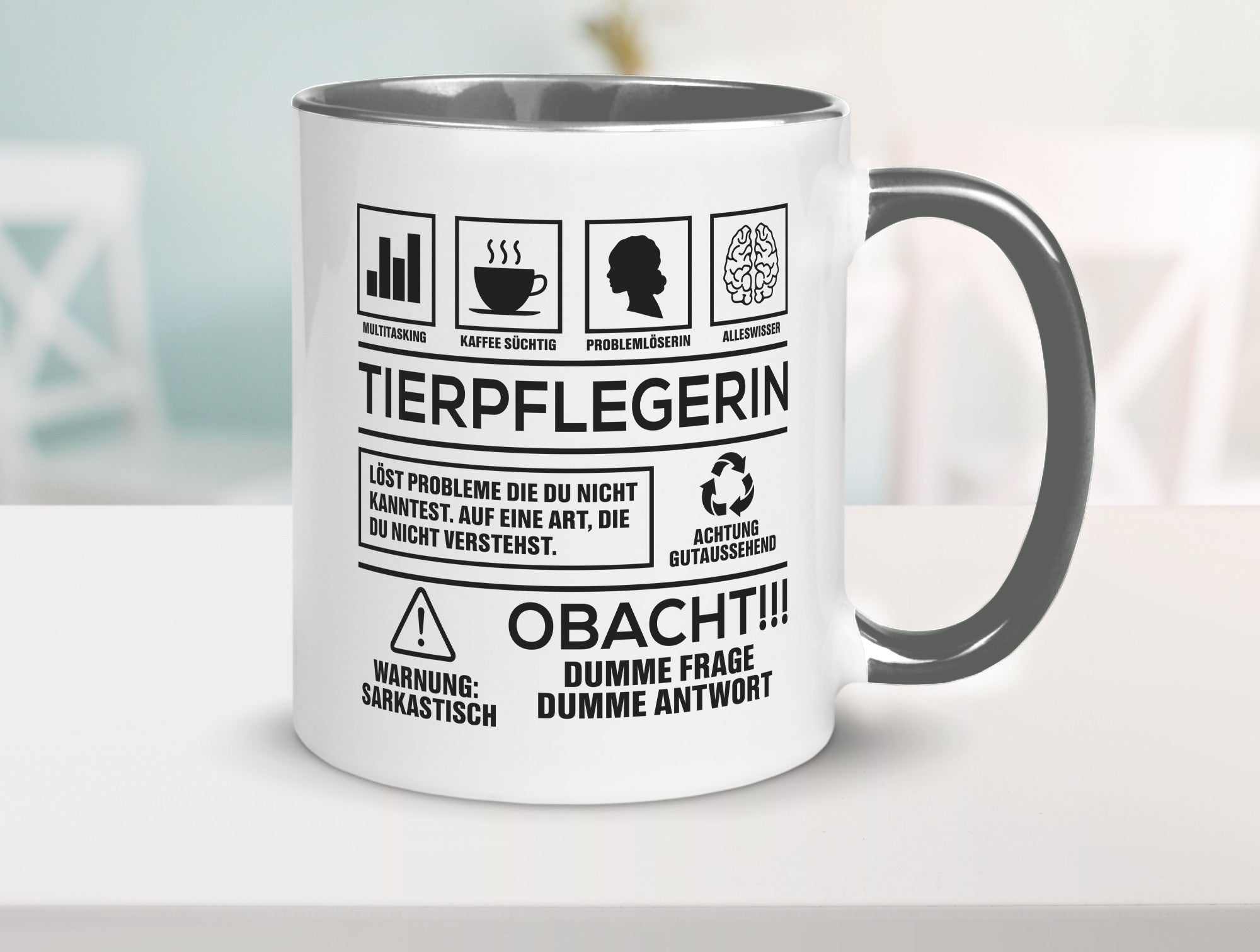 Achtung Probleme Tierpflegerin | Pflegeberuf Tierheim lustiger Spruch Geschenk