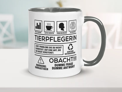 Achtung Probleme Tierpflegerin | Pflegeberuf Tierheim lustiger Spruch Geschenk