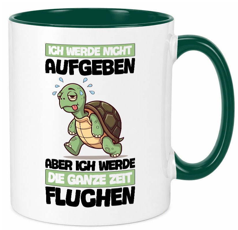 Ich geb nicht auf werde aber fluchen | Schildkröte Joggen v2 Humor Geschenkidee