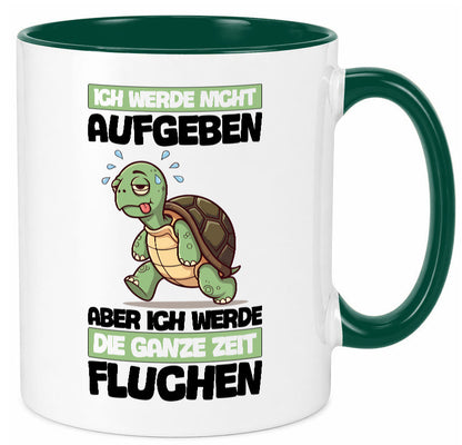 Ich geb nicht auf werde aber fluchen | Schildkröte Joggen v2 Humor Geschenkidee