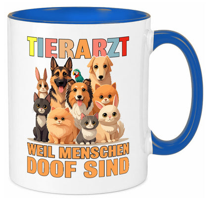 Tierarzt weil Menschen doof sind | Tierärztin lustig Tierliebhaber Humor