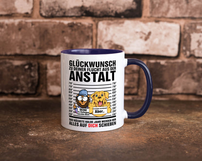 Glückwunsch zu deiner Flucht | Abschiedgeschenk v3 Geschenk Humor Geschenkidee
