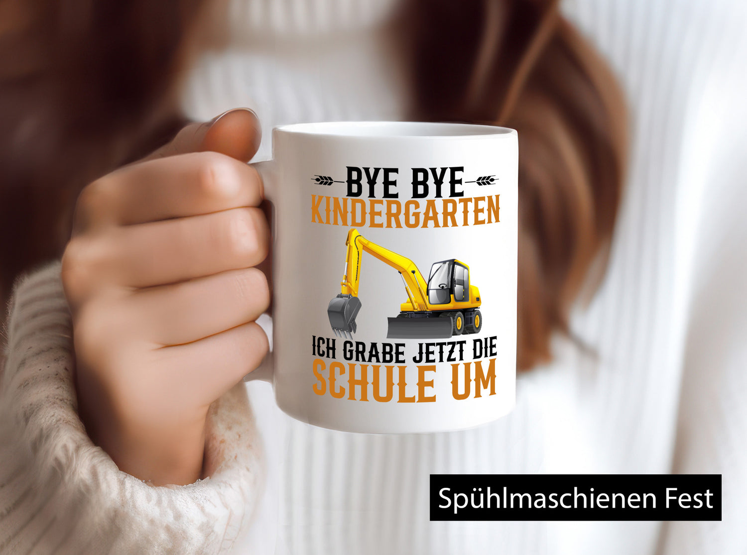 Bye Kindergarten ich grabe jetzt in der Schule Geschenkidee Humor Tasse