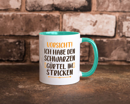 Schwarzen Gürtel im Stricken | Stricknadel lustiger Spruch Geschenk Humor
