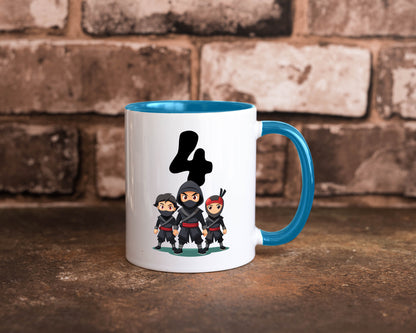 4. Geburtstag | 4 Jahre Ninja lustig Geschenkidee Geschenk Tasse