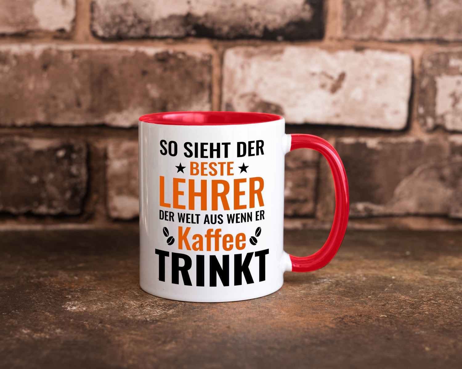 Kaffee trinkt: Lehrer | Schule Beruf Schüler Geschenk Arbeit Kollegen Büro