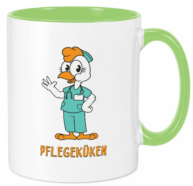 Pflegeküken | Küken Krankenschwester Pfleger Humor Geschenkidee Tasse