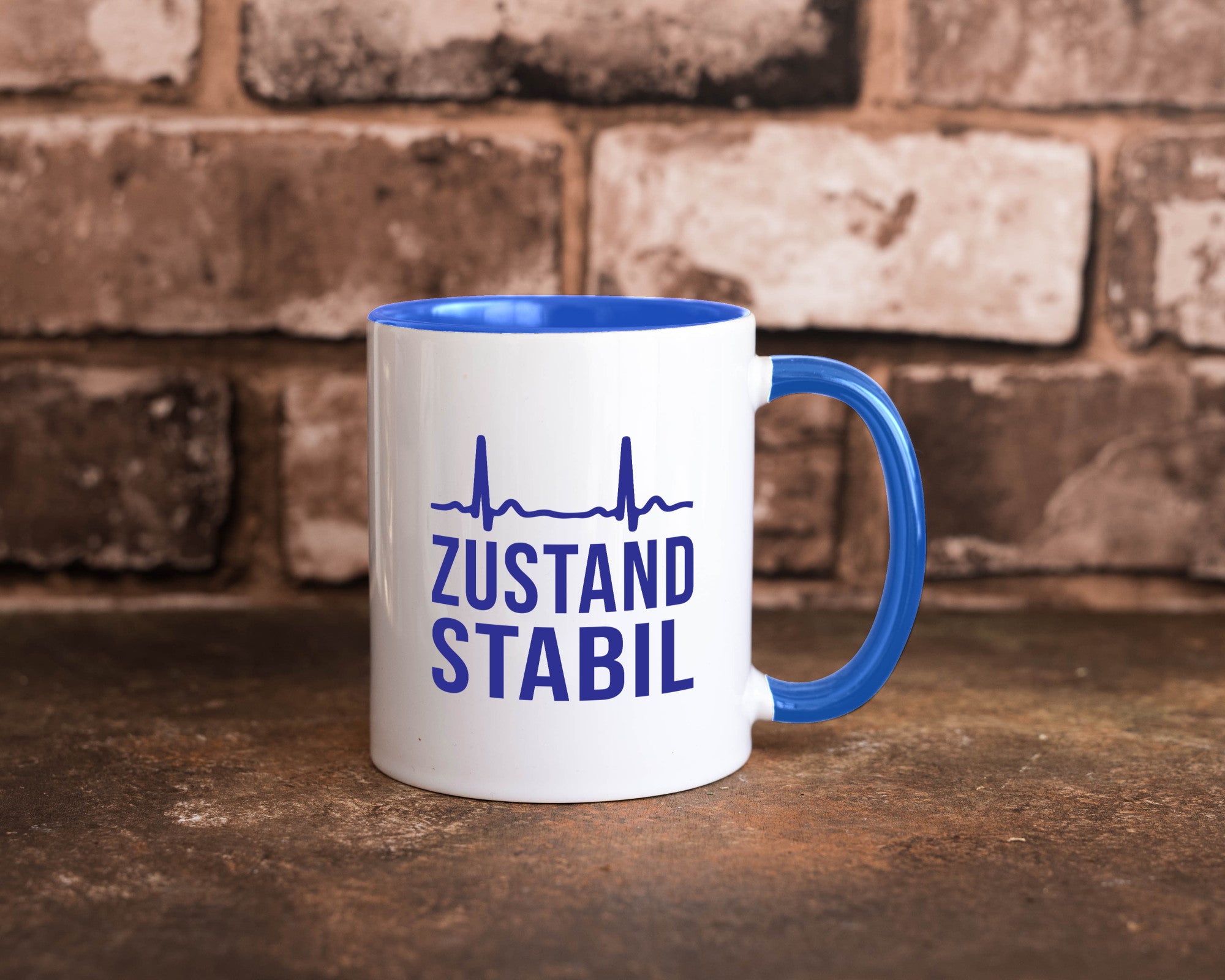 Zustand stabil | Herzschlag v2 Geschenk Humor Geschenkidee lustiger Spruch Tasse