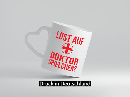 Doktorspielchen | Kreis Kreuz Humor Geschenkidee Tasse