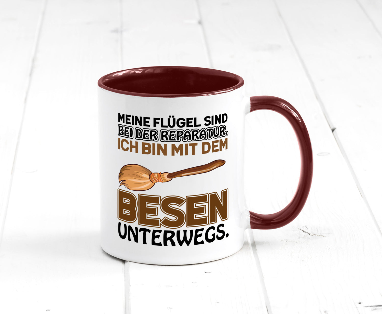 Flügel Reperatur lustig Humor Geschenkidee Geschenk Tasse